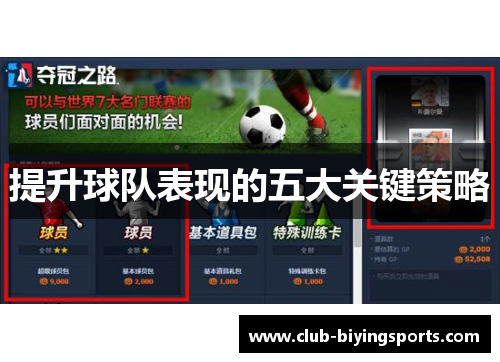 提升球队表现的五大关键策略