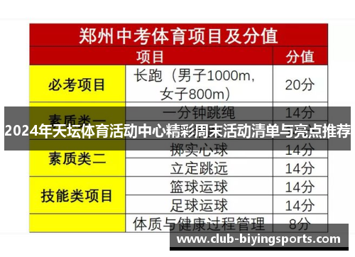 2024年天坛体育活动中心精彩周末活动清单与亮点推荐