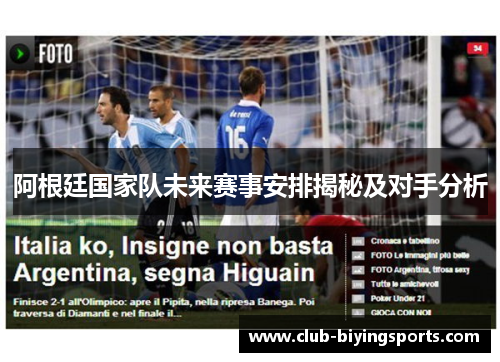 阿根廷国家队未来赛事安排揭秘及对手分析